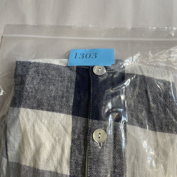 Soft Surroundings Carreaux Shirt Tunic Linen Blend Plaid 3/4 Sleeve Zip Back XL - Picture 8 of 8